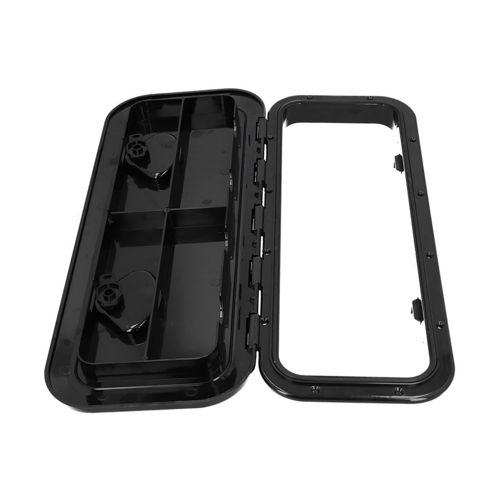Deck Access   Inspection Cover 180 degrees  Hinged Lid Anti UV with Lock for Marine Boat 24 x 9.5in(White )