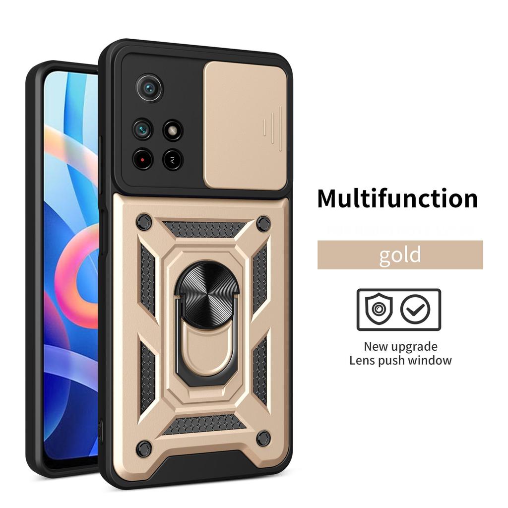 Armor Shockproof Case for Xiaomi POCO M4 Pro 4G 5G Phone Camera Lens Protective Magnetic Car Holder Ring Case Cover