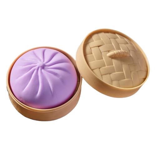 Разноцветные Дамплинг Сквиши Антистрессовые Мячики Фиджет Сенсорные Игрушки Симуляция Еды Сквиши Булочка с Пароваркой Мячик из Теста для Сжатия Подарки