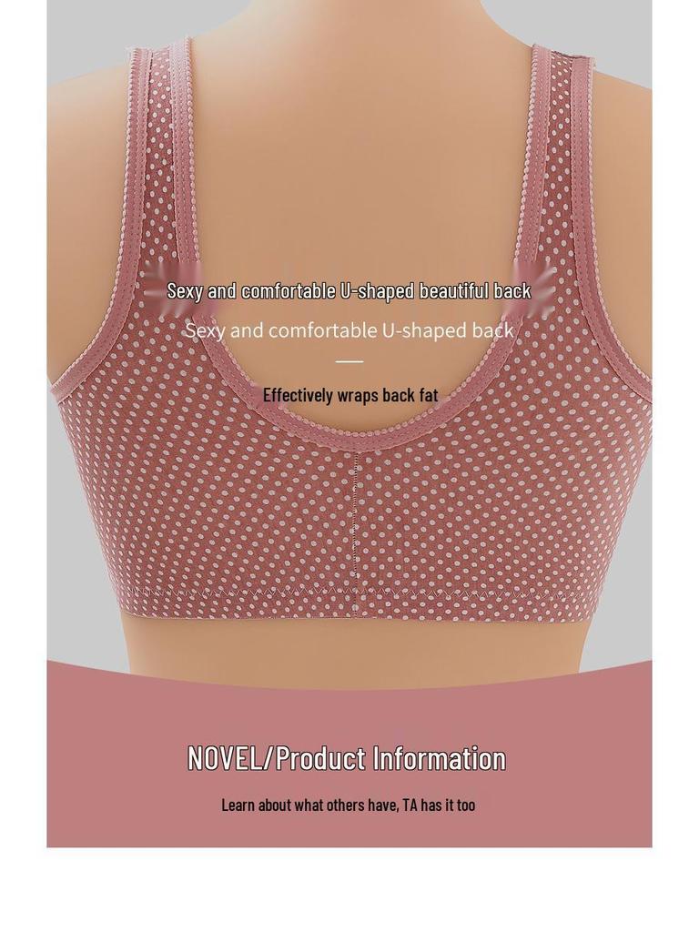 Plus Size Wire-Free Front Closure Bra with Side Support and Underarm Fat Coverage