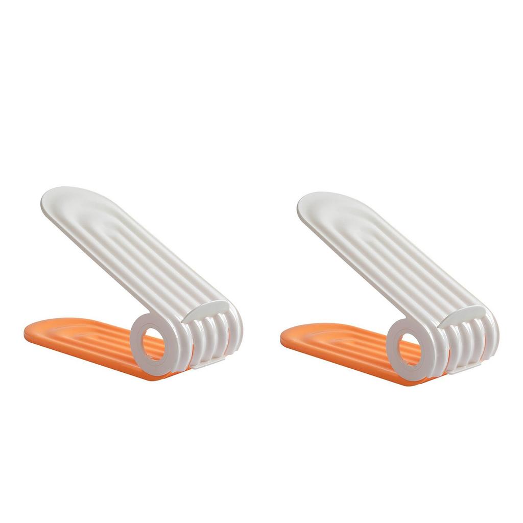 Органайзер с отделениями для обуви, регулируемая двухслойная стопка для обуви, четырехпозиционная конструкция с регулируемой высотой, компактный держатель для хранения обуви