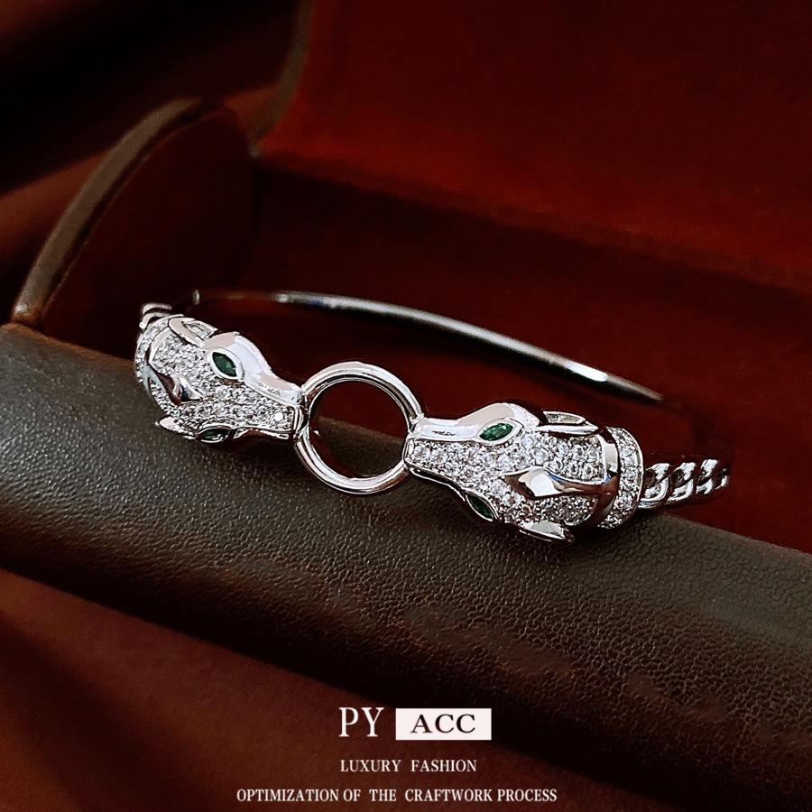 Браслет с животными Микроциркон Хип-хоп Личность Мужской и женский Нишевые украшения Хипстер Хип-хоп Леопардовые украшения