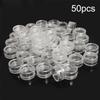 50 шт. Прозрачная герметичная круглая пластиковая маленькая коробка Упаковка для ювелирных изделий Хранение аксессуаров Коробка для хранения нейл-арта для организации