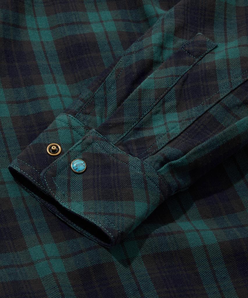 Рубашка на молнии в клетку из стираного хлопка Penfield Зеленая_Fs1Wj06U