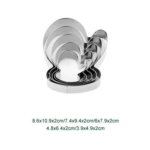 Набор из 5 рождественских формочек для печенья из нержавеющей стали рождественской тематики, формочки для печенья, инструменты для выпечки своими руками, рождественский подарок