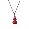 Zodiac Red Sand Gourd Pendant Men's and Women's Bags Pendant Zodiac Dragon Snake Horse Sheep Gossip Blessing Character Fulu Necklace