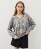 CITYBREEZE Argyle V-Neck Knit_Grey