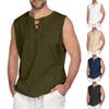 Men's Cotton Linen Tank Top Shirts Casual Stylish Men’s Shirts Sleeveless Beach Hippie Tops
