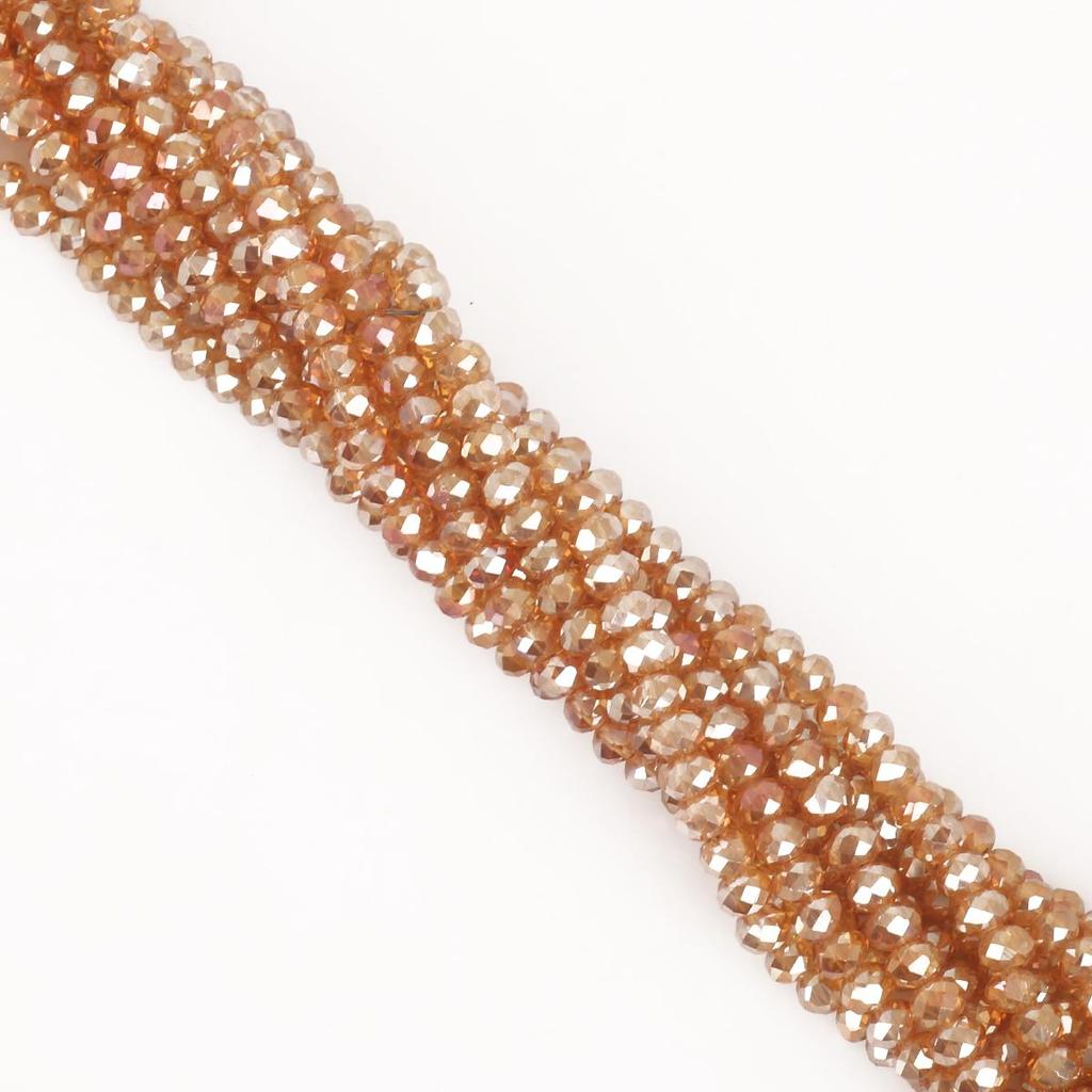 30-200Pcs Rondelle Austria Faceted Crystal Glass Beads Loose Spacer Beads for Jewelry Making