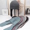 New yak velvet Lei Feng knitted hat women's ear protector knitted hat women's retro warm cold hat outdoor cold proof pullover hat