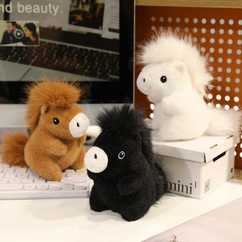 Simulation Horse Plush Toy Soft Realistic New Born Pony Stuffed Doll 3 Colors Home Decoration Party Ornamen Birthday Gifts