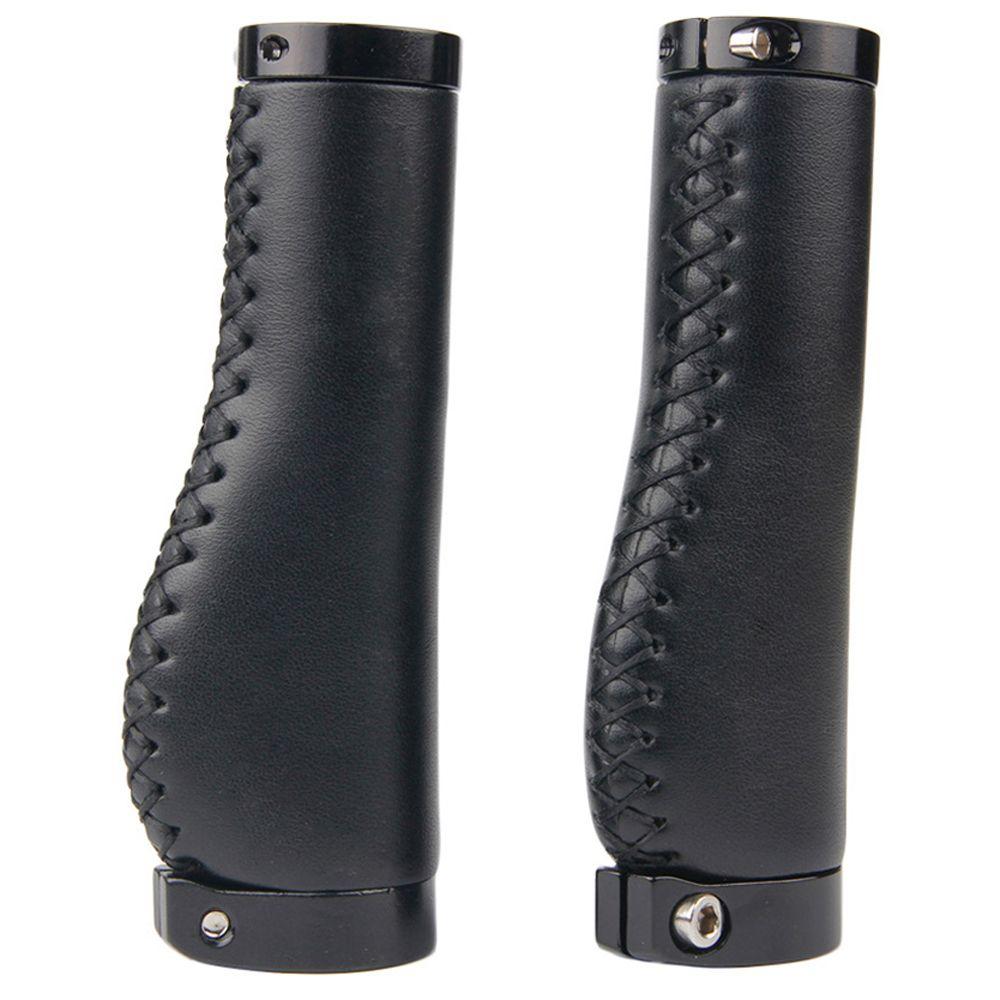 Lock Bar End Road Bike Bike Cowhide Grips Bike Grip Cover Bike Retro Grips Bicycle Handle Grips