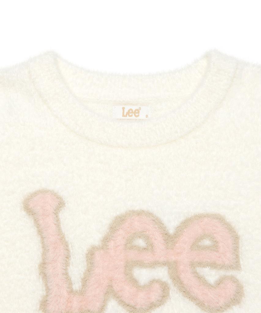 LEE Women'S Round Hairy Logo Knit Ivory