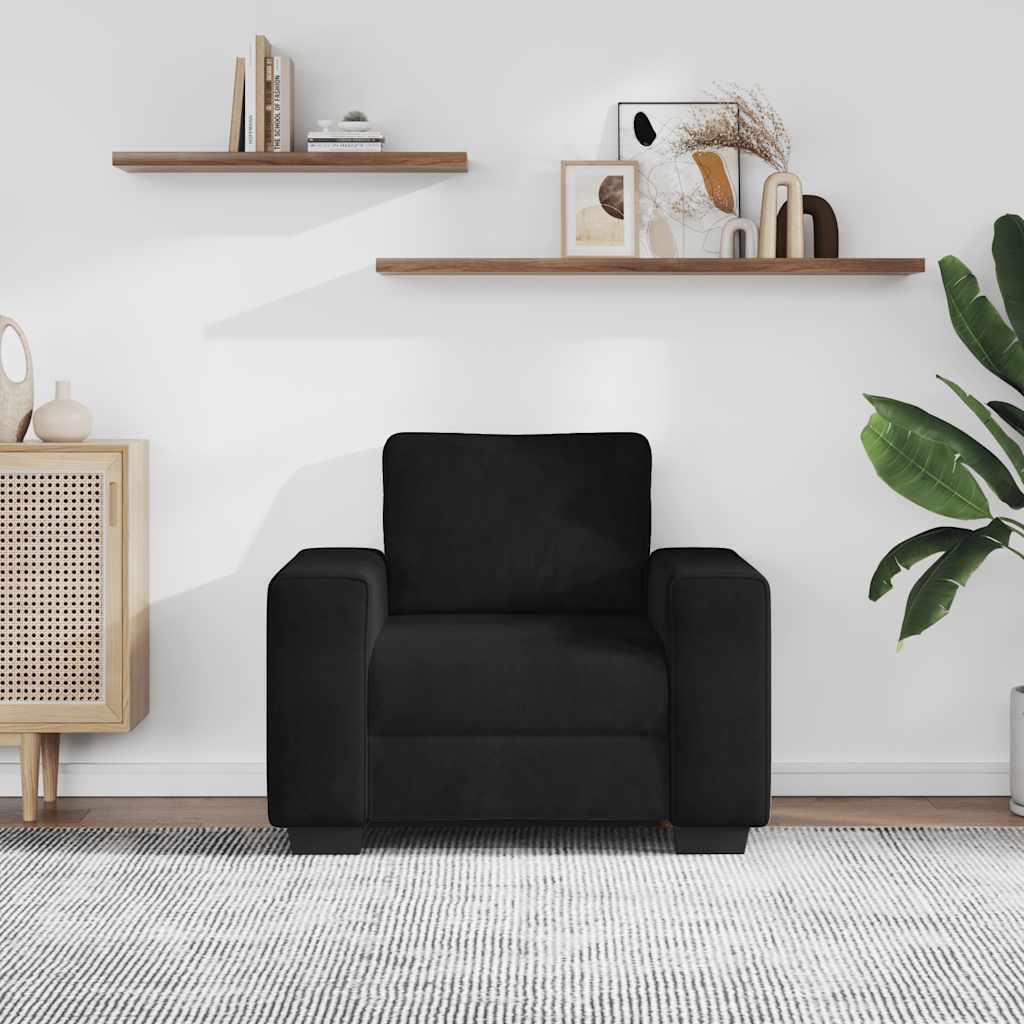 Armchair Black 100x77x82 cm Velvet