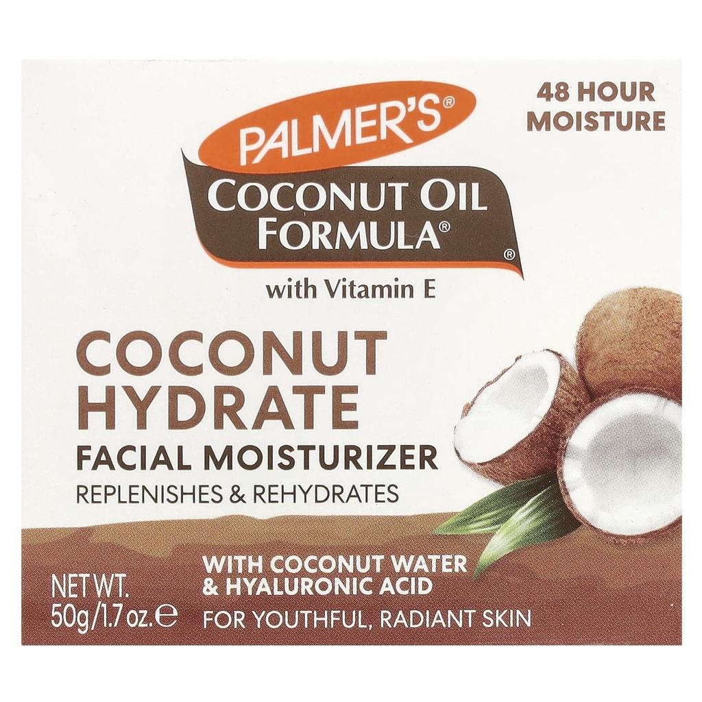 Palmer's Coconut Oil Formula, with Vitamin E, Coconut Water Facial Moisturizer, 50G(1.7Oz)