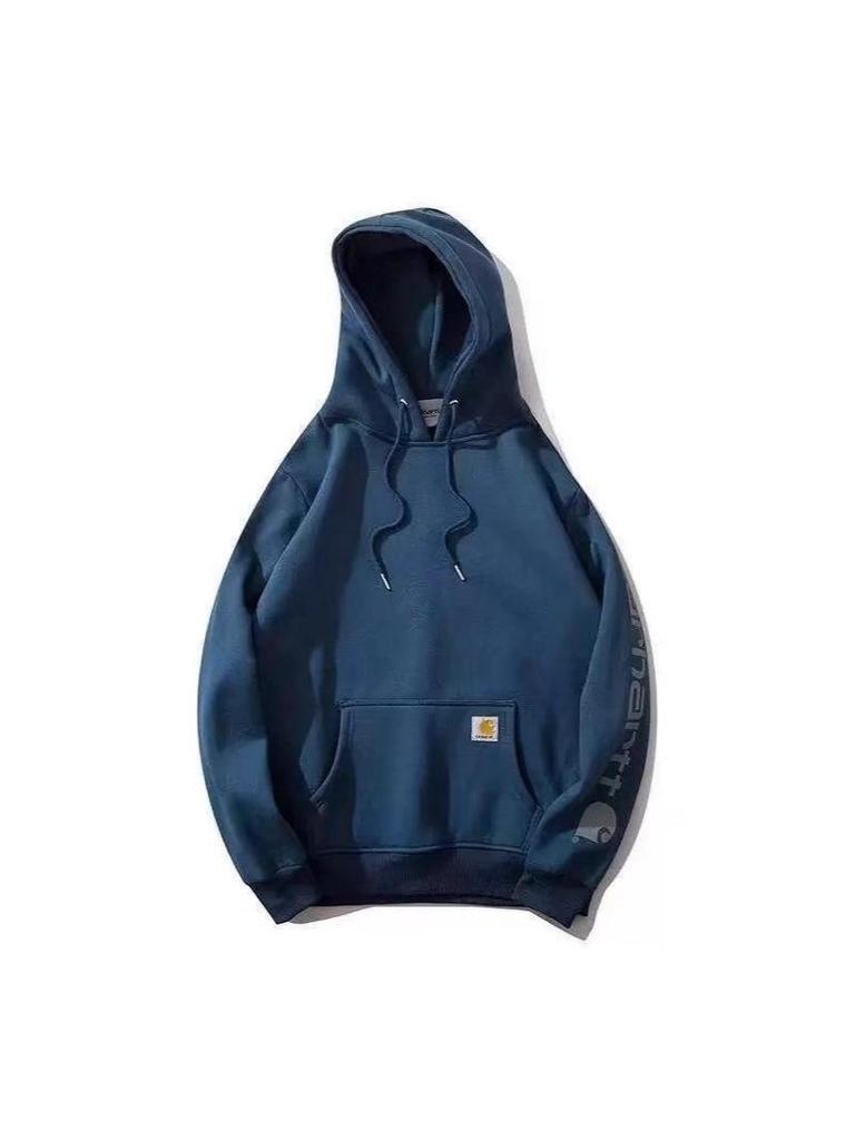 Унисекс Модный Худи Carhartt с Плюшевой Подкладкой Свитшот-Пуловер для Мужчин и Женщин