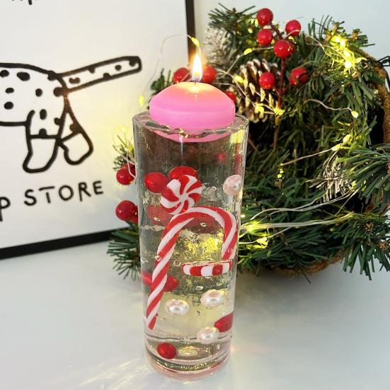 Рождественский набор наполнителей для ваз Плавающие бусины Подсвеченные бусины из искусственного жемчуга Прозрачные водные бусины Рождественские украшения для особых случаев Плавающие свечи