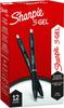 Sharpie S Gel Black Gel Pack of Black 2127433 0.5mm Pens, 12, Ink,