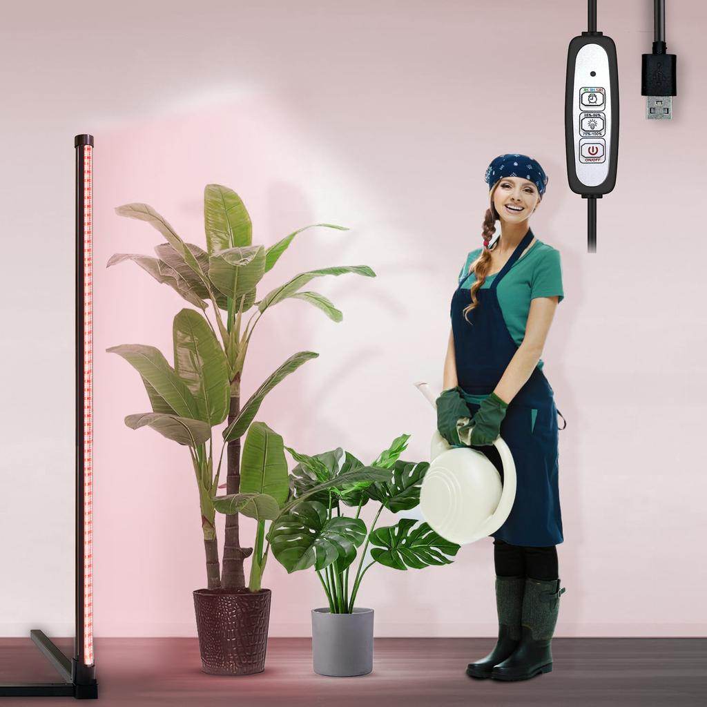 Светильники для растений Vertica Indoor, полный спектр, 6000k, 3 режима освещения, стационарный светильник для выращивания растений с автоматическим таймером