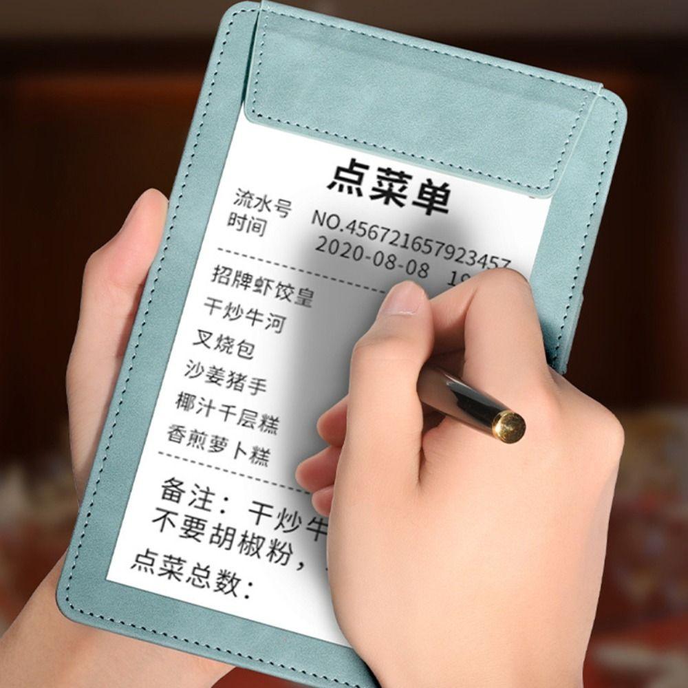 Leather Mini File Folder Portable Writing Pad High Quality Menu Covers  School Office