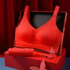 Красный бюстгальтер с эффектом пуш-ап большого размера для женщин, предотвращающий провисание