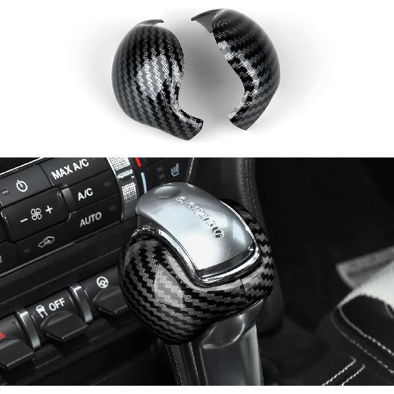 Car Center Console Armrest Storage Box Sticker ABS Carbon Fiber Decal Interior Trim Cover for Ford Mustang 2015-2026 / Shelby GT350 2015- / GT500 -