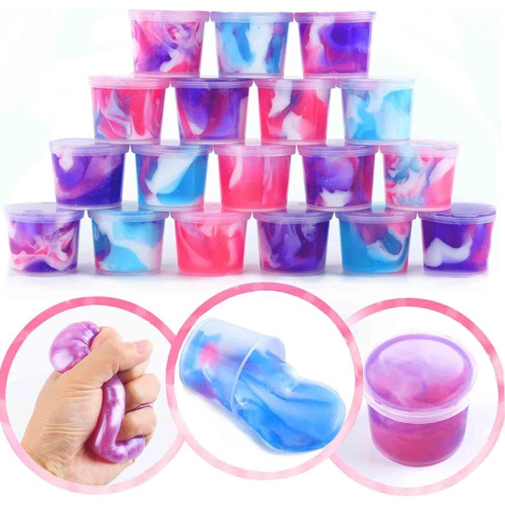 Magical Unicorn Rainbow Slime Squishy Toy Non-Sticky Stretchy Slimes Ideal for Kids Anti-stress Toy Party Favors & Goodie Bags