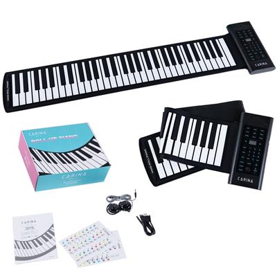 Carina Roll Up Piano 61 клавиатура USB перезаряжаемый динамик японское руководство по эксплуатации для начинающих и детей встроенный