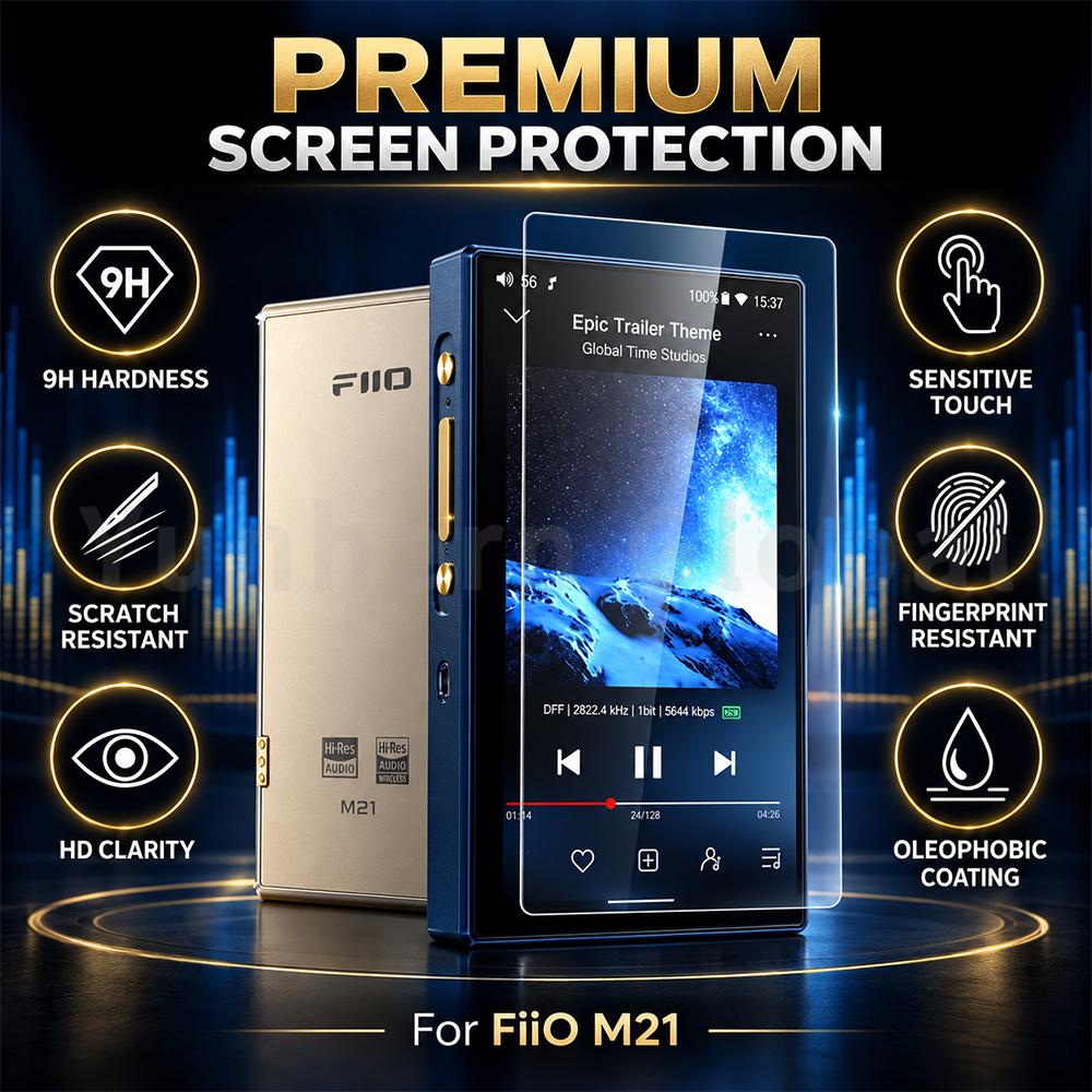 Для Fiio M21 Закаленное стекло На весь экран 9H Защитное стекло 4