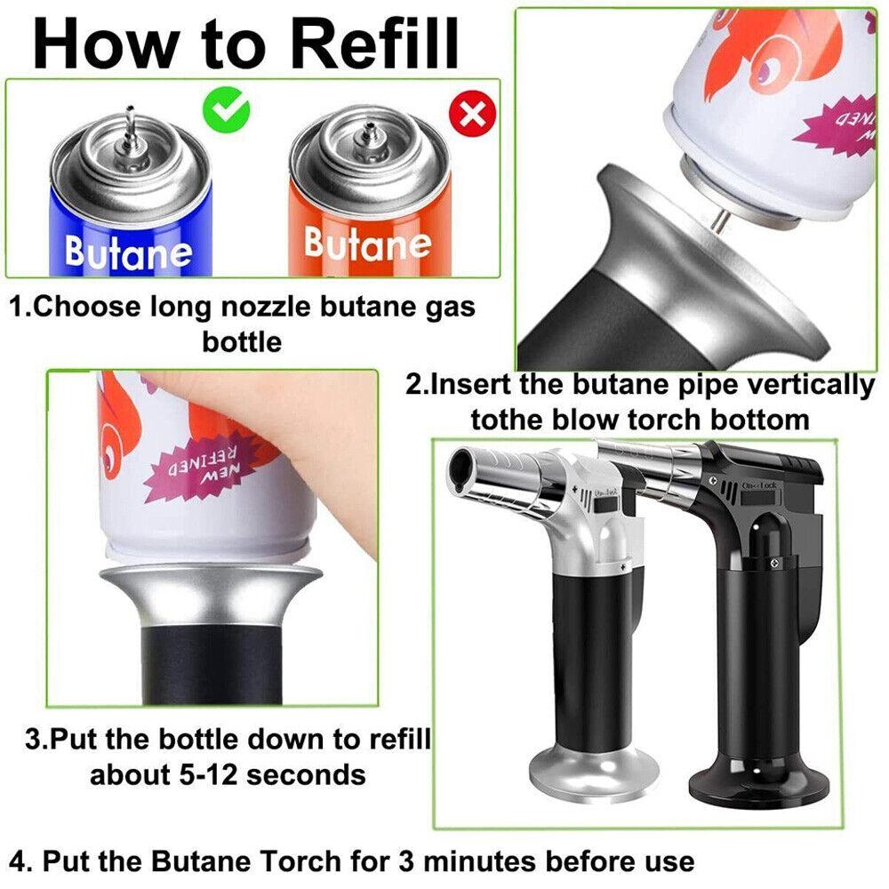 Welding, soldering and brazing tools; Refillable butane micro torch; Lighter