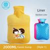 Fractal Water-Filled Hot Water Bottle Small Size for Warming the Abdomen and Waist, Explosion-Proof, Warm Hand Warmer, Pvc Rubber Hot Water Bag