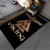 Black Viking Carpet with Nordic Rune Symbols and Eagle Design Suitable for use as an anti-slip for living room bedroom sofas
