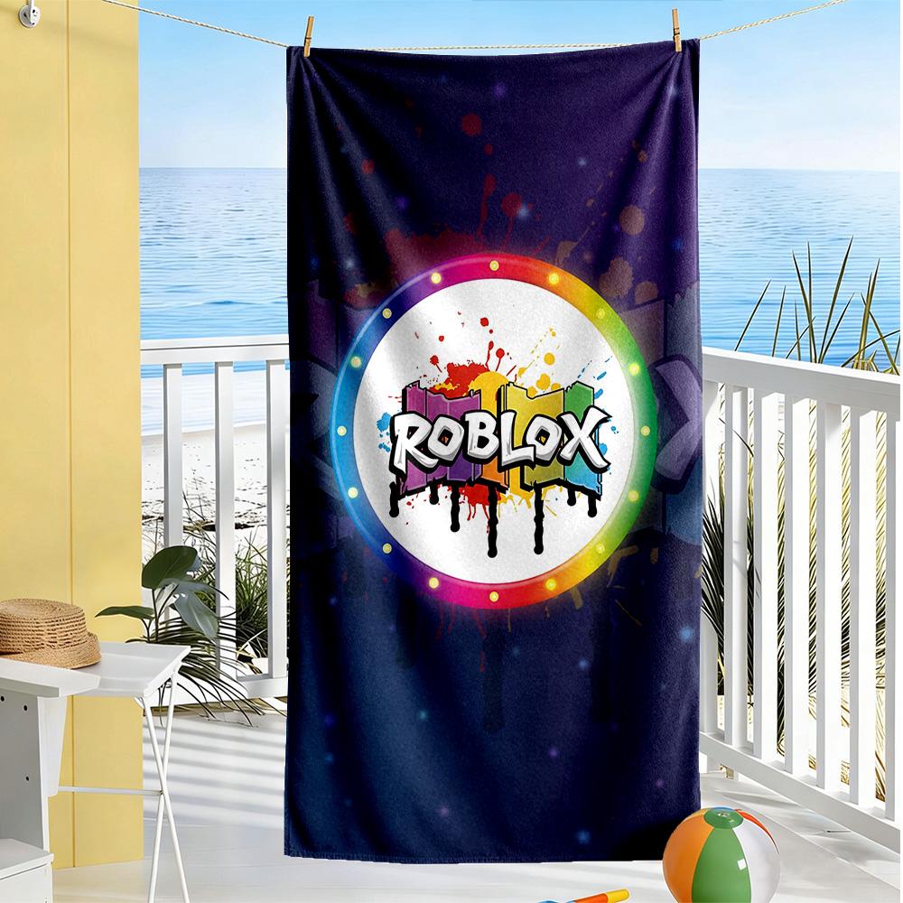 Roblox Beach Towel High Absorbency & Quick-Dry Comfortable Lightweight Perfect for Traveling Yoga Camping and Swimming