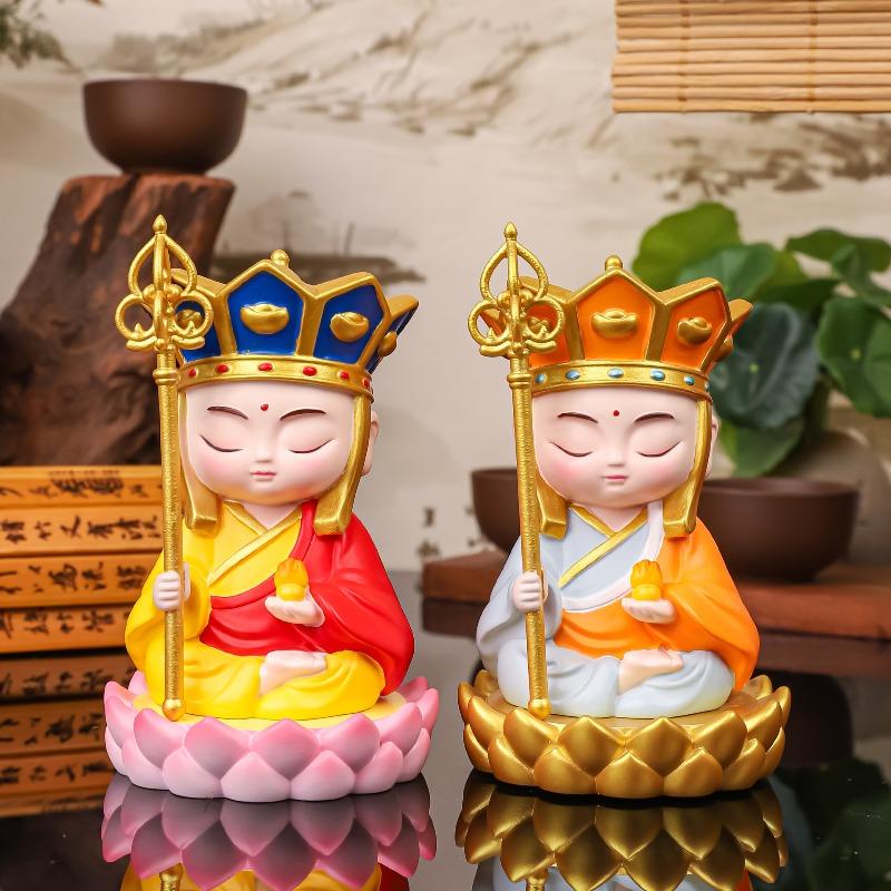 Смоляные изделия ручной работы и украшения Бодхисаттвы Ди Цзан Вана с горы Цзюхуа, Маленький монах-Будда