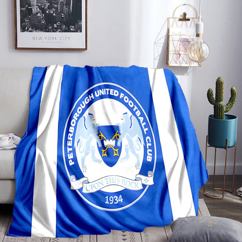Peterborough Crest Throws Blanket Flannel Blankets Plush for Couch Bed Gifts for Men Women Travel picnic blanket Christmas fan gifts