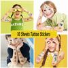 15 Sheets Children Cute Cartoon Unicorn Temporary Tattoo Stickers Baby Shower Kids Body Makeup Sticker Tattoos Mermaid SP-203