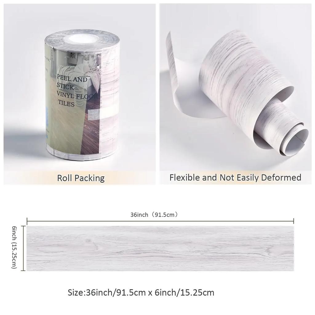 Напольная плитка Peel and Stick, 10 шт., 15 кв. футов, самоклеящиеся виниловые планки, самоклеящиеся водостойкие напольные плитки с имитацией древесного зерна