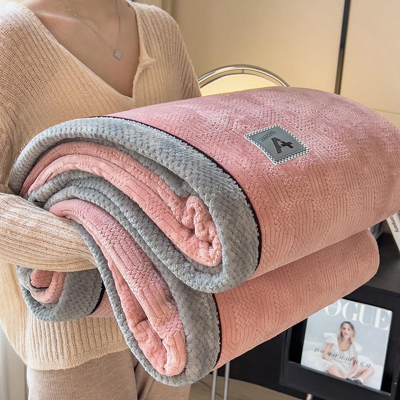 Белый вязаный бархатный плед Мягкий, приятный к коже, теплый флисовый плед Всесезонное многофункциональное стеганое одеяло для сна, дивана