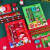 6Pcs/set Christmas Stationery Set Pencil Sharpener Erasers Children's Pencils Gift Kawaii School Stationery Supplies