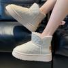 Классические утолщенные пушистые женские зимние ботинки, новые удобные женские зимние туфли, теплые ботильоны, массивные ботинки D379