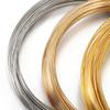 100 Loops Gold Steel Color Memory Wire 60mm Bracelet Bangle Loop 115mm Necklace Collar Hoop for Zircon Making DIY Accessories
