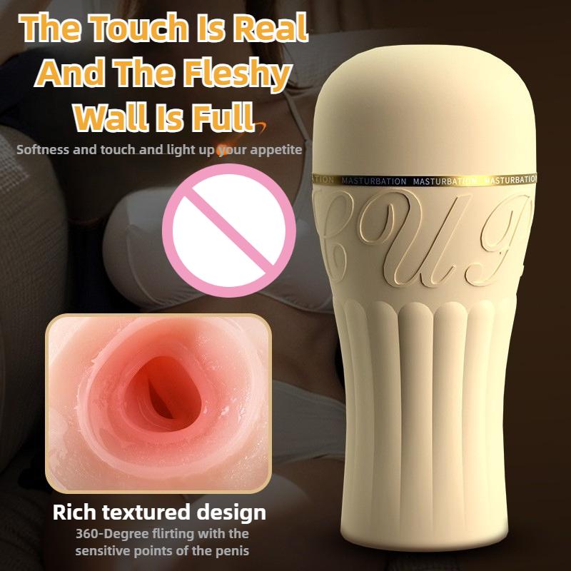 Мужская мастурбационная чашка для сосания Мягкая киска Узкая вагина Взрослый оральный секс Тренировка Вакуумная карманная чашка Мужская секс-игрушка