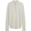 Casual Commuting Comfortable Half-Zip Striped Knit Top Men Tops Milk-White J326199