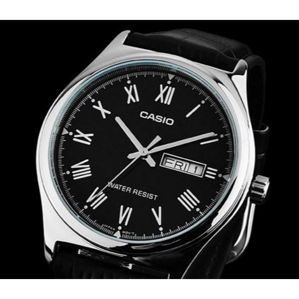 Casio Men's Leather Band Wrist Watch MTP-V006L-1B