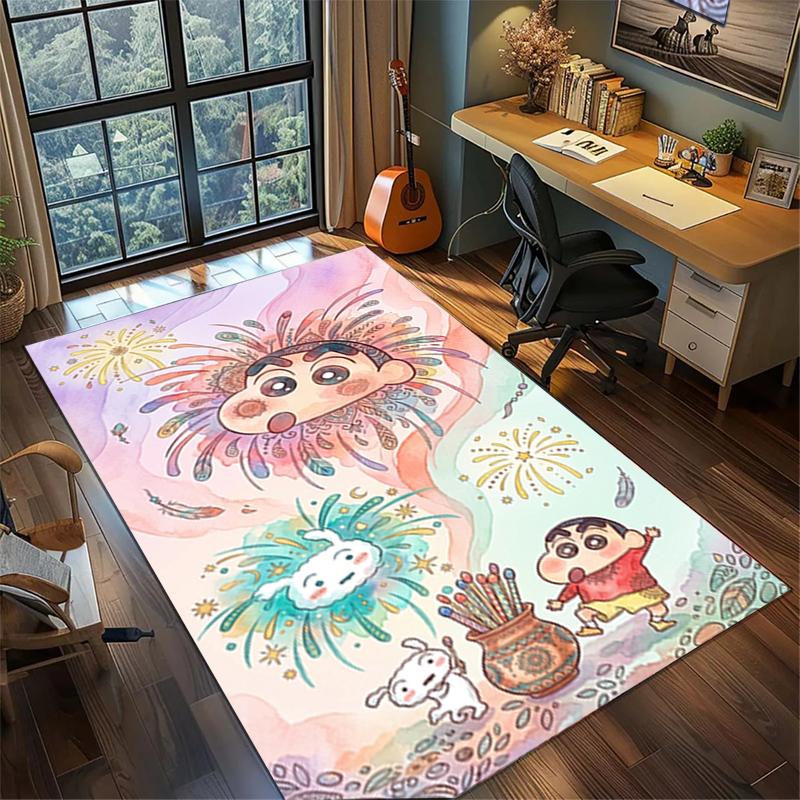 Crayon Shin-chan Area Rug Non Slip Washable Large Carpet Bedroom Gamer Room Decor