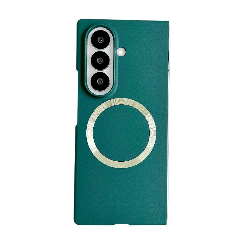 Чехол для Samsung Z Fold7: Переливающийся магнитный чехол-кольцо, ударопрочный, с защитной пленкой для экрана