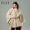 ELLE Женская шаль, осенне-зимний плюшевый плащ на шнуровке