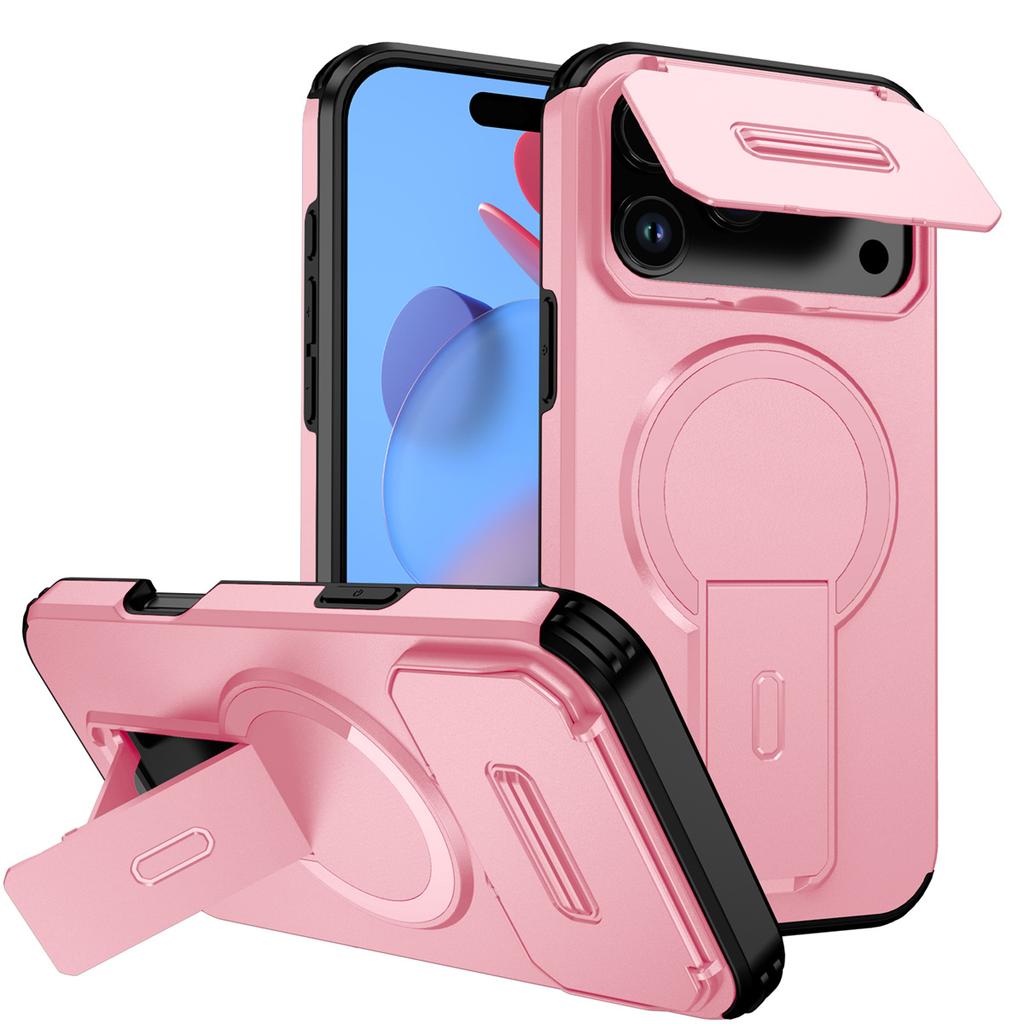 Ударопрочный бронированный чехол-книжка с защитой камеры для IPhone 17 16 13 12 11 Pro Max 14 15 Plus 16E 17 Air с крышкой для магнитного держателя