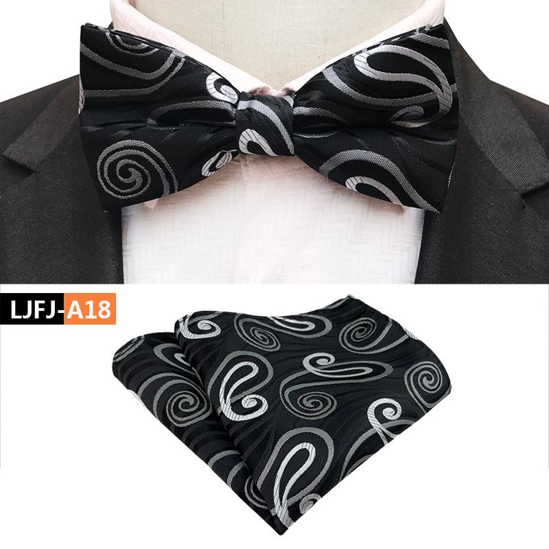 Модный трендовый галстук-бабочка плюс набор полотенец для кармана, свадебный галстук-бабочка для жениха и шафера