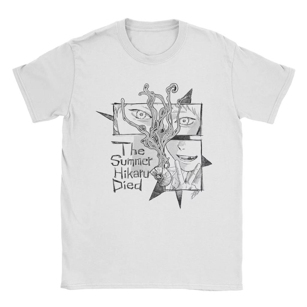 Футболка "Летняя Хикару умерла" Футболка "Летняя Хикару и Йошики: 2000-е годы" 100% хлопок Модная мужская футболка с коротким рукавом
